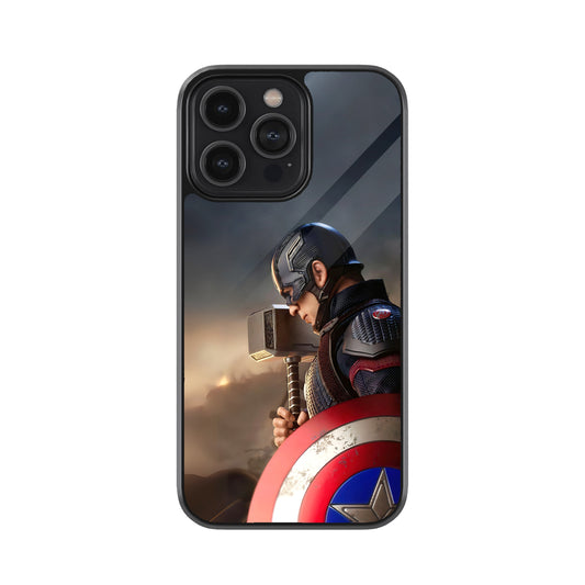 Captain America with Mjolnir & Shield Mobile Cover