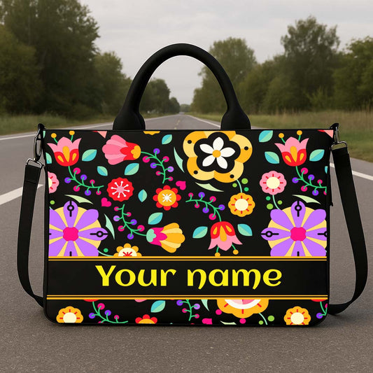 The "Kaleidoscope Bloom" Hobo Tote Bag