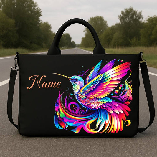Painterly Hummingbird Hobo Tote Bag