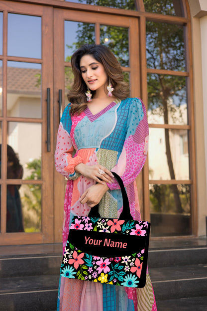 Customized embossed Flora Tote bag