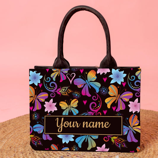 Vibrant Folk Art Custom Tote Bag