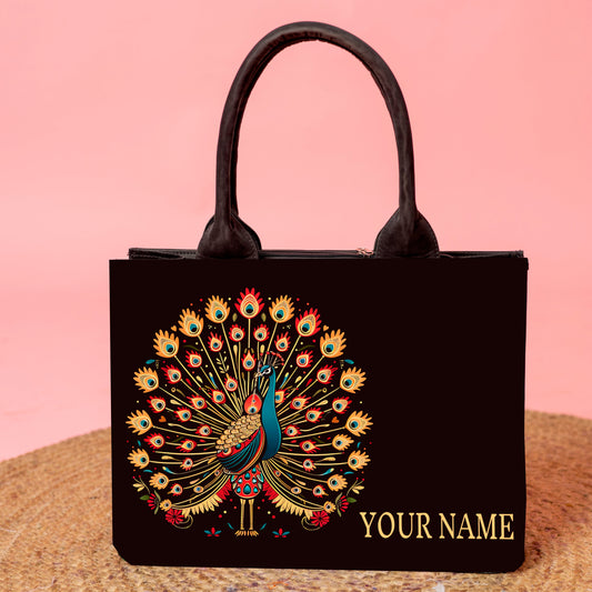 Customized Royal Elegance Peacock customized Tote