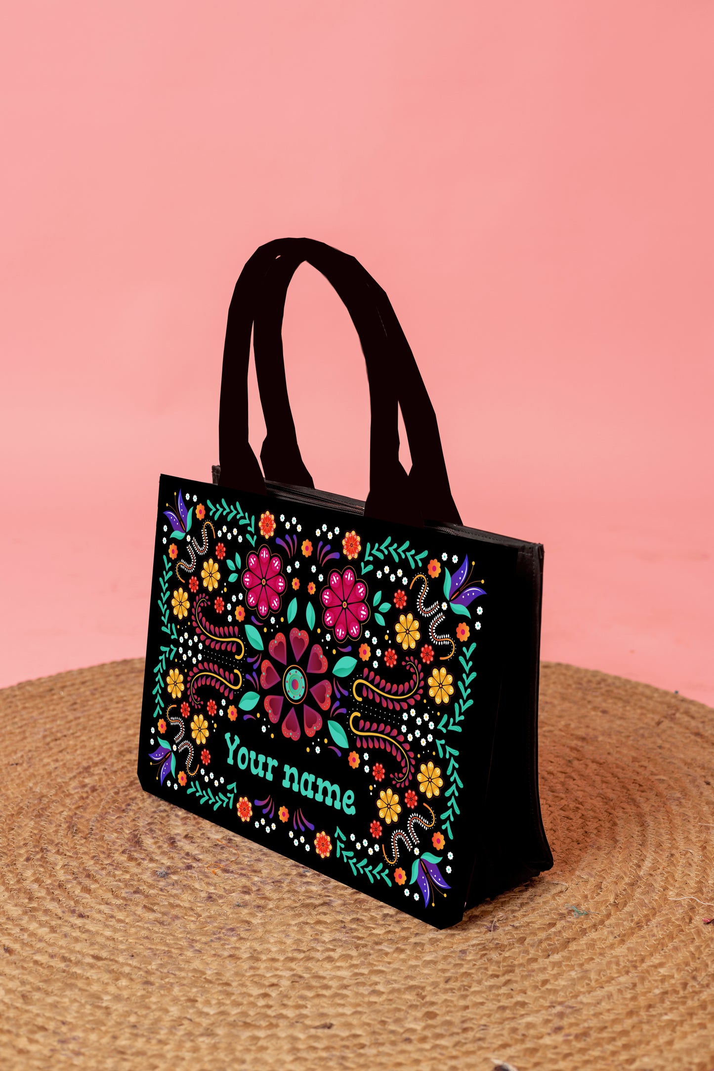 Floral Fiesta Custom Tote Bag