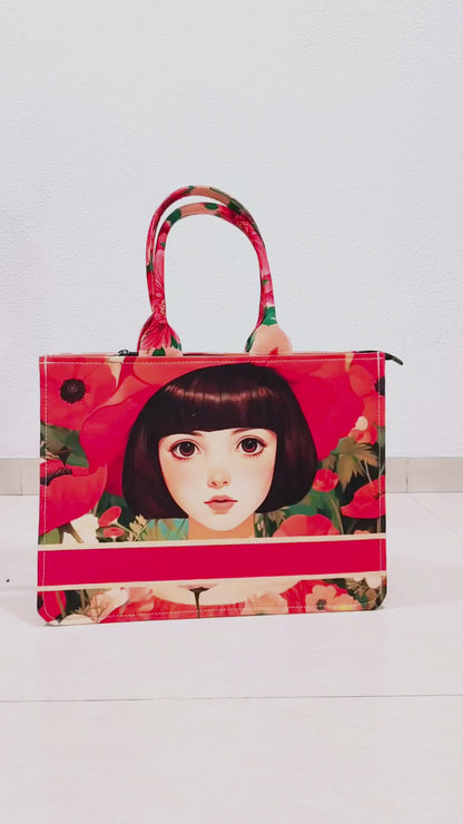 The Scarlet Poppy Bob Tote Bag