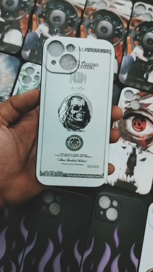 Skull Dollar Bill Phone Case – Dark Money Edition