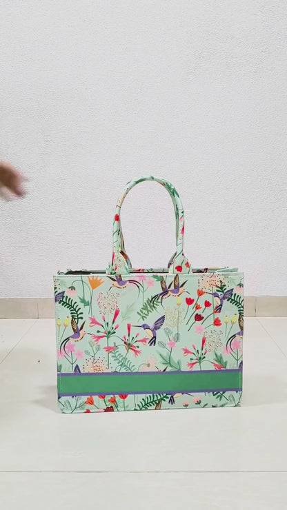 The Vintage Bird & Mum Tote Bag