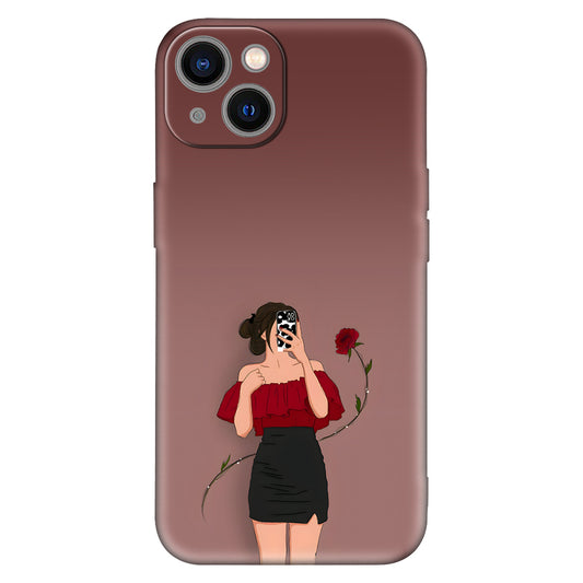 Crimson Bloom Selfie - Phone Cover